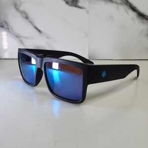 SPY Black Glasses with Blue Lenses, Square Thick Frame